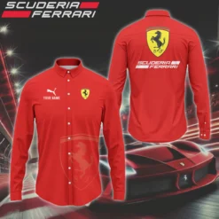 High Quality Customized Men's Long Sleeve Button Shirt FERRARI-CCY-0075436