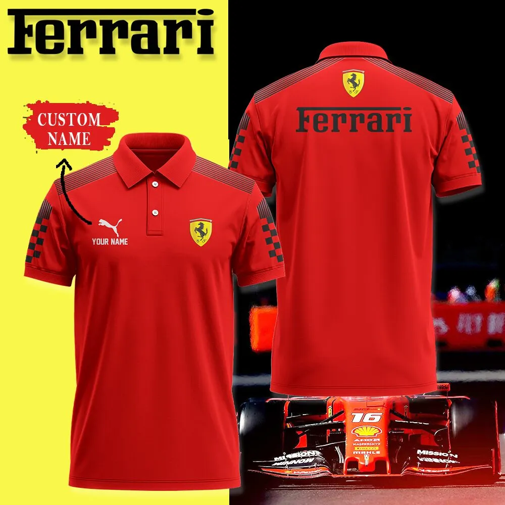 High Quality Customized Men's Polo Shirt FERRARI-PO-0074526
