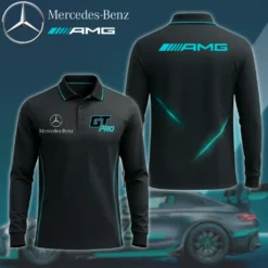 Premium  Men's Long Sleeve Polo MERCEDES-YVWYB-0041851