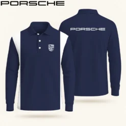 Premium  Men's Long Sleeve Polo PORSCHE-YVWYB-PSR91401866