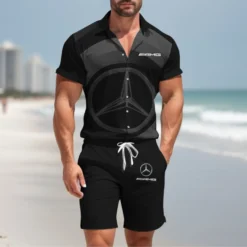 Premium  Men's Hawaii Shirt & Short MERCEDES-CY+STK-HS01928839
