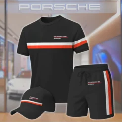 Premium  Men’s T-shirt Set PORSCHE-TX+STK+CAP-02801786