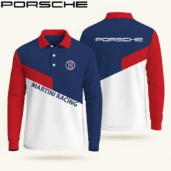 Premium  Men's Long Sleeve Polo PORSCHE-YVWYB-PSR91401865