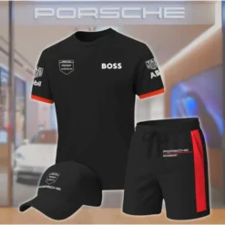 Premium  Men’s T-shirt Set PORSCHE-TX+STK+CAP-02801787