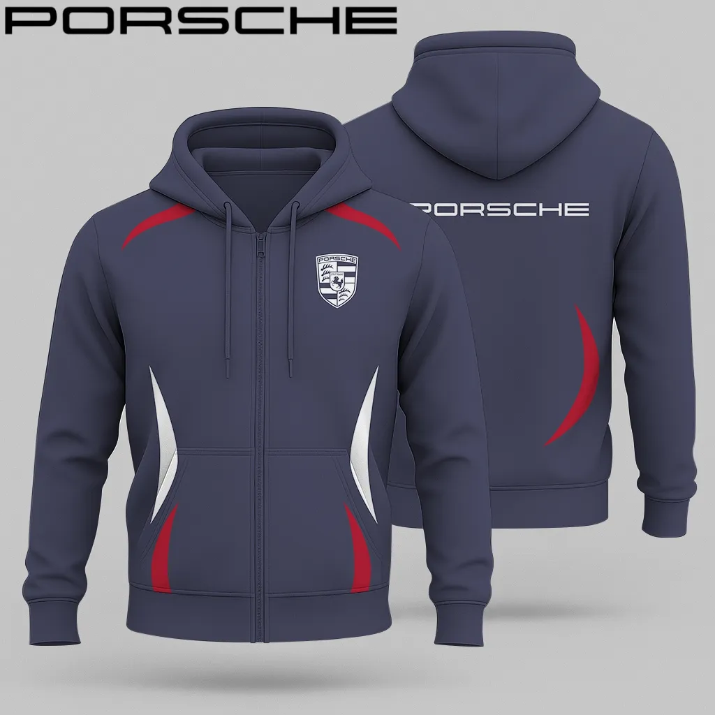 Premium PORSCHE Zip Hoodie ETX-ZIP-PCE01948969