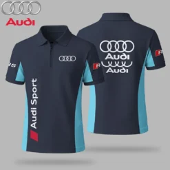 Premium  Men's Zip Polo Shirt AUDI-TZPO-LMT90105127