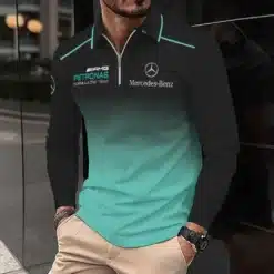 Premium  Men's Long Sleeve Polo MERCEDES-YVWYB-015018584