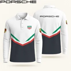 Premium  Men's Long Sleeve Polo PORSCHE-YVWYB-PSR91401863