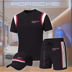 Premium  Men’s T-shirt Set PORSCHE-TX+STK+CAP-02801789