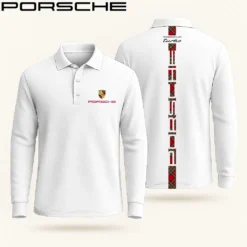 Premium  Men's Long Sleeve Polo PORSCHE-YVWYB-PSR91401862