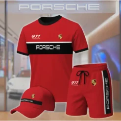 Premium  Men’s T-shirt Set PORSCHE-TX+STK+CAP-02801790