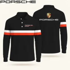 Premium  Men's Long Sleeve Polo PORSCHE-YVWYB-PSR91401861
