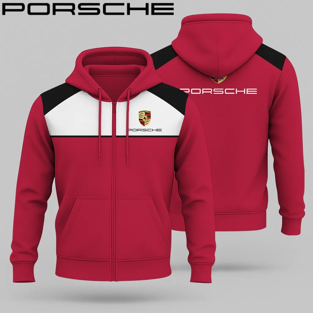 Premium PORSCHE Zip Hoodie ETX-ZIP-PCE01948976