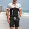 Premium  Men's Hawaii Shirt & Short MERCEDES-CY+STK-HS01928830