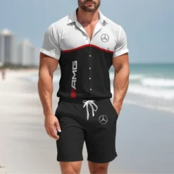 Premium  Men's Hawaii Shirt & Short MERCEDES-CY+STK-HS01928830