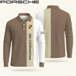 Premium  Men's Long Sleeve Polo PORSCHE-YVWYB-PSR91401875