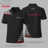 Premium  Men's Zip Polo Shirt AUDI-TZPO-LMT90105137