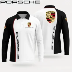 Premium  Men's Long Sleeve Polo PORSCHE-YVWYB-PSR91401857