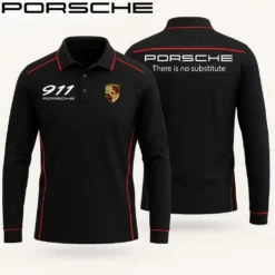 Premium  Men's Long Sleeve Polo PORSCHE-YVWYB-PSR91850151