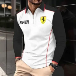 Premium  Men's Long Sleeve Polo FERRARI-YVWYB-FRR1551102
