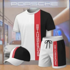 Premium  Men’s T-shirt Set PORSCHE-TX+STK+CAP-02801792