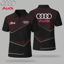 Premium  Men's Zip Polo Shirt AUDI-TZPO-LMT90105143