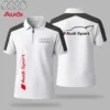 Premium  Men's Zip Polo Shirt AUDI-TZPO-LMT90105145