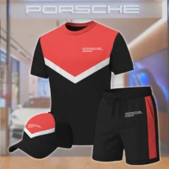 Premium  Men’s T-shirt Set PORSCHE-TX+STK+CAP-02801793