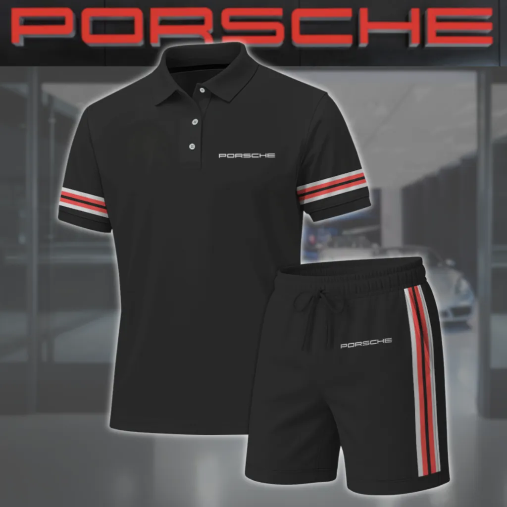Premium Men's Polo Set PORSCHE-PO+STK-PS0741118