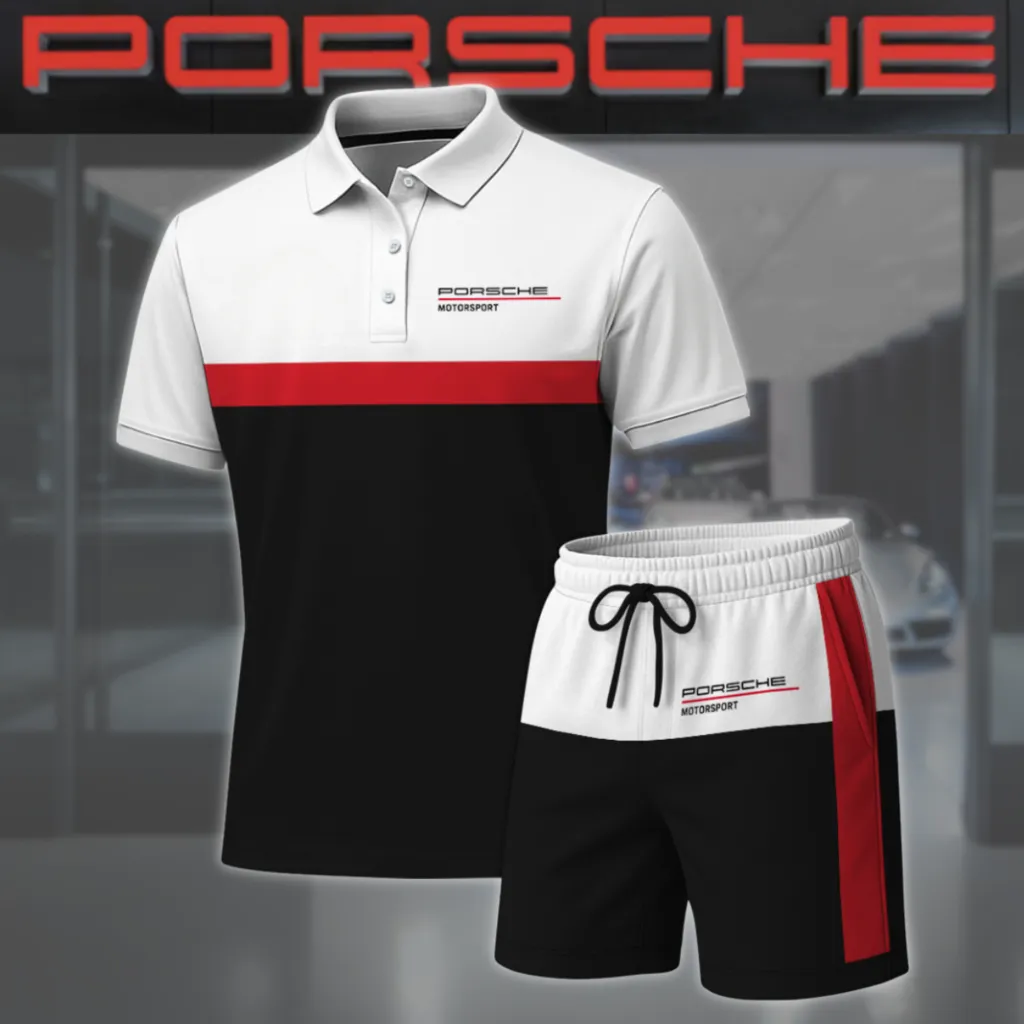 Premium Men's Polo Set PORSCHE-PO+STK-PS0741119