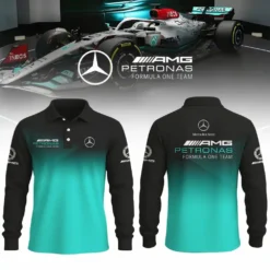 Premium  Men's Long Sleeve Polo MERCEDES-YVWYB-1847919491