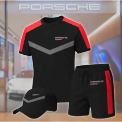 Premium  Men’s T-shirt Set PORSCHE-TX+STK+CAP-02801778