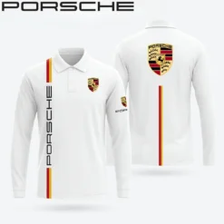 Premium  Men's Long Sleeve Polo PORSCHE-YVWYB-PSR91401858