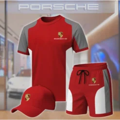 Premium  Men’s T-shirt Set PORSCHE-TX+STK+CAP-02801779