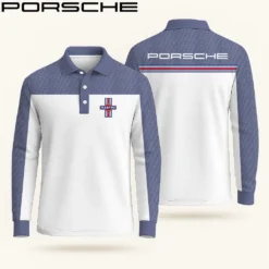 Premium  Men's Long Sleeve Polo PORSCHE-YVWYB-PSR91401873