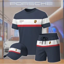 Premium  Men’s T-shirt Set PORSCHE-TX+STK+CAP-02801801