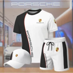 Premium  Men’s T-shirt Set PORSCHE-TX+STK+CAP-02801804