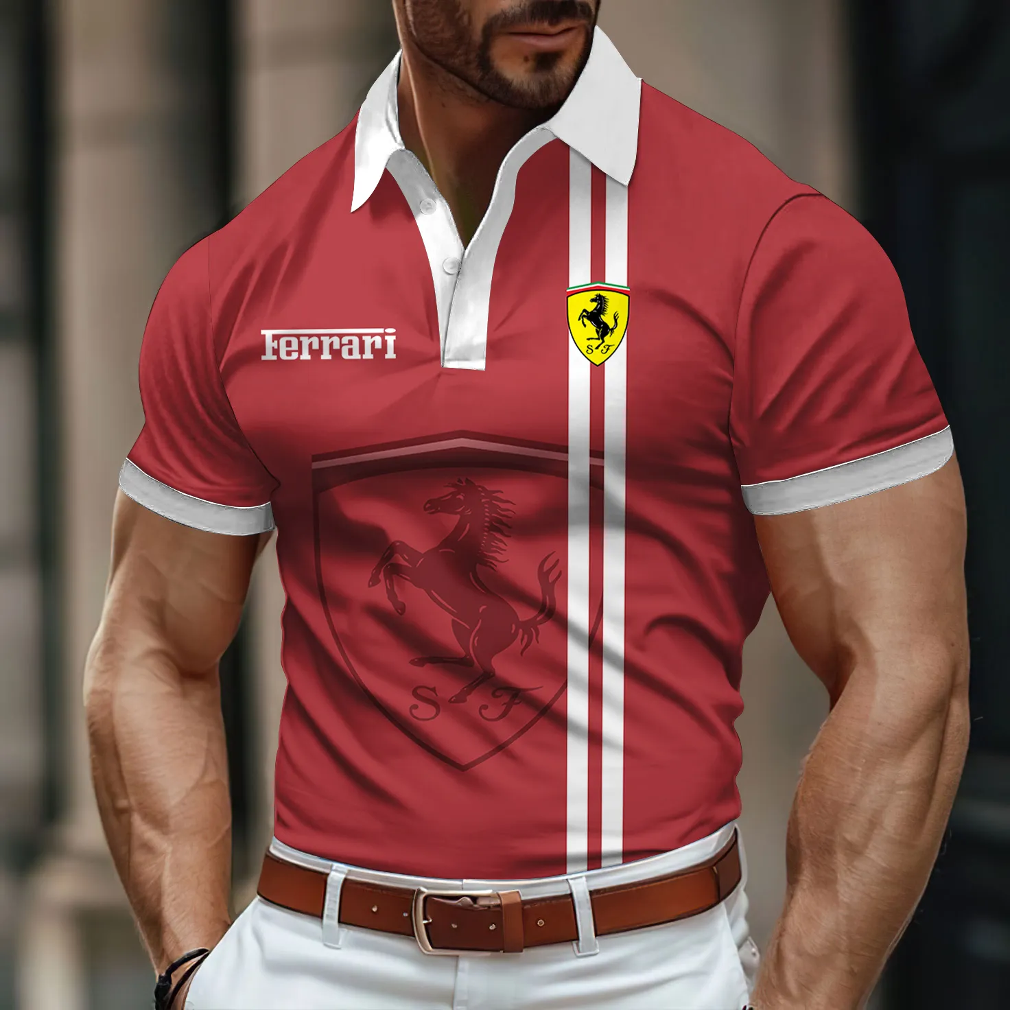 Premium Men's Polo Shirt FERRARI-PO-781743906