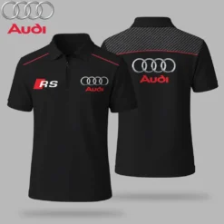 Premium  Men's Zip Polo Shirt AUDI-TZPO-LMT90105101