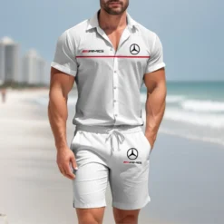 Premium  Men's Hawaii Shirt & Short MERCEDES-CY+STK-HS01928836