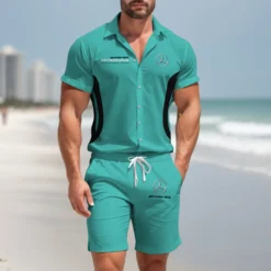 Premium  Men's Hawaii Shirt & Short MERCEDES-CY+STK-HS01928837