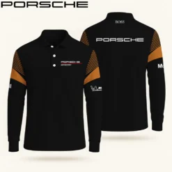 Premium  Men's Long Sleeve Polo PORSCHE-YVWYB-PSR91401867