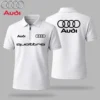 Premium  Men's Zip Polo Shirt AUDI-TZPO-LMT90105123