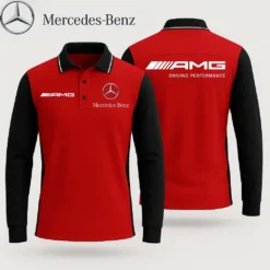 Premium  Men's Long Sleeve Polo MERCEDES-YVWYB-015018589