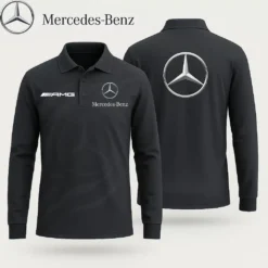 Premium  Men's Long Sleeve Polo MERCEDES-YVWYB-015018588