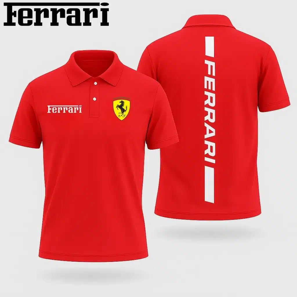 Premium Men's Polo Shirt FERRARI-PO-NAR01471910