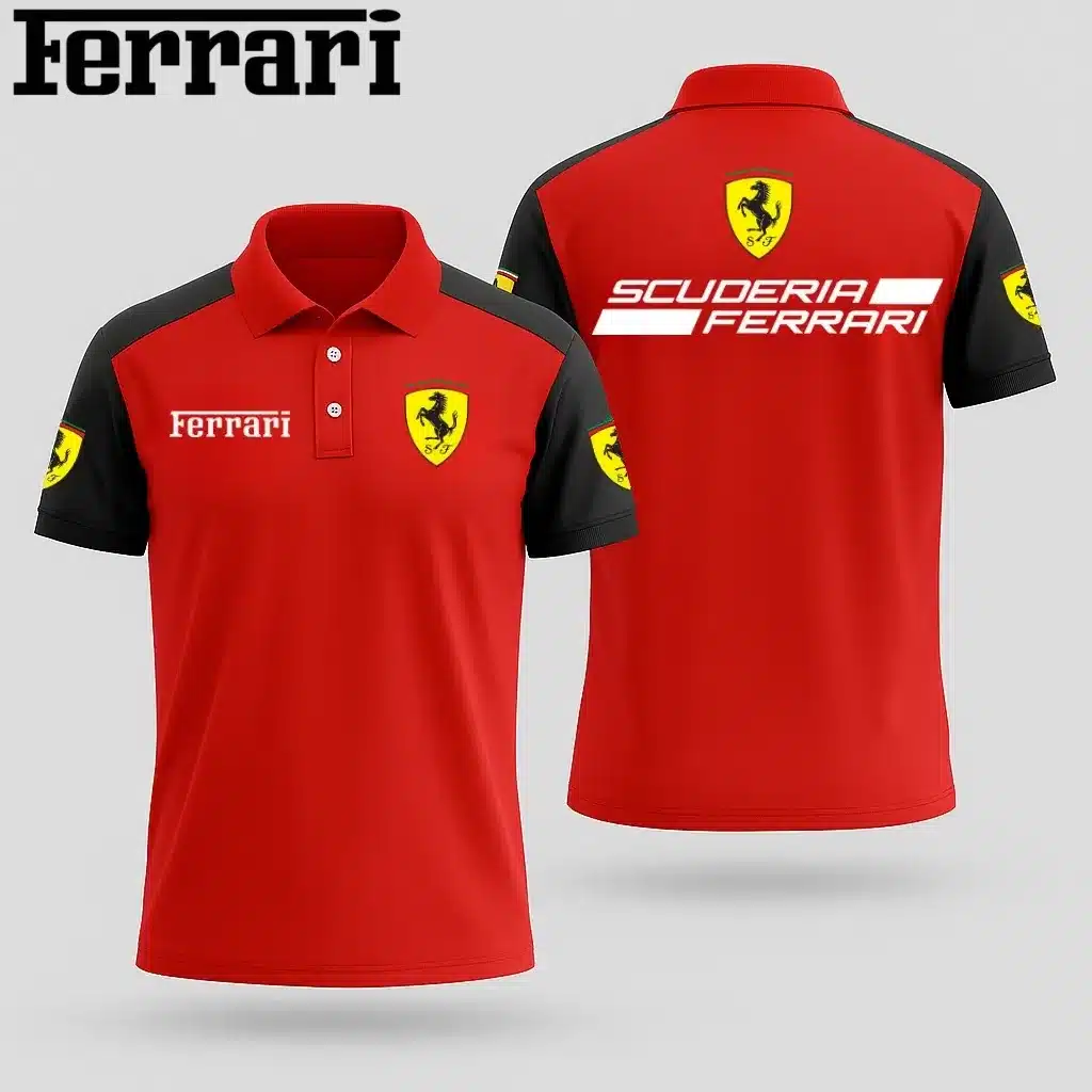 Premium Men's Polo Shirt FERRARI-PO-NAR01471907