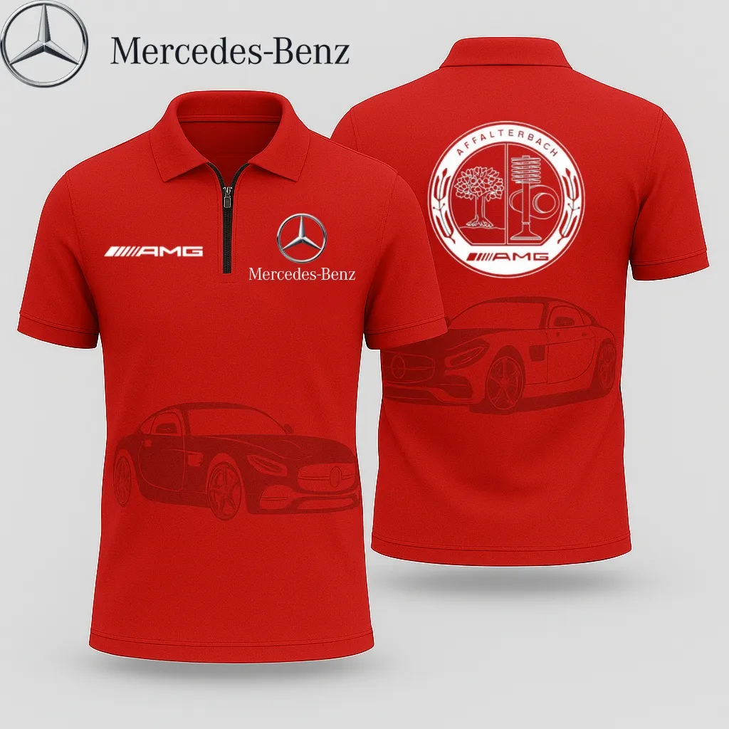 Premium Zip Polo Shirt MERCEDES-TZPO-AVB82790208