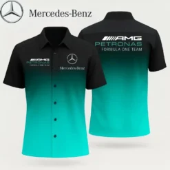 Premium  Men's Short Button Shirt MERCEDES-SP-BTS159105093