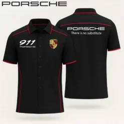 Premium  Men's Short Button Shirt PORSCHE-SP-BTS817592